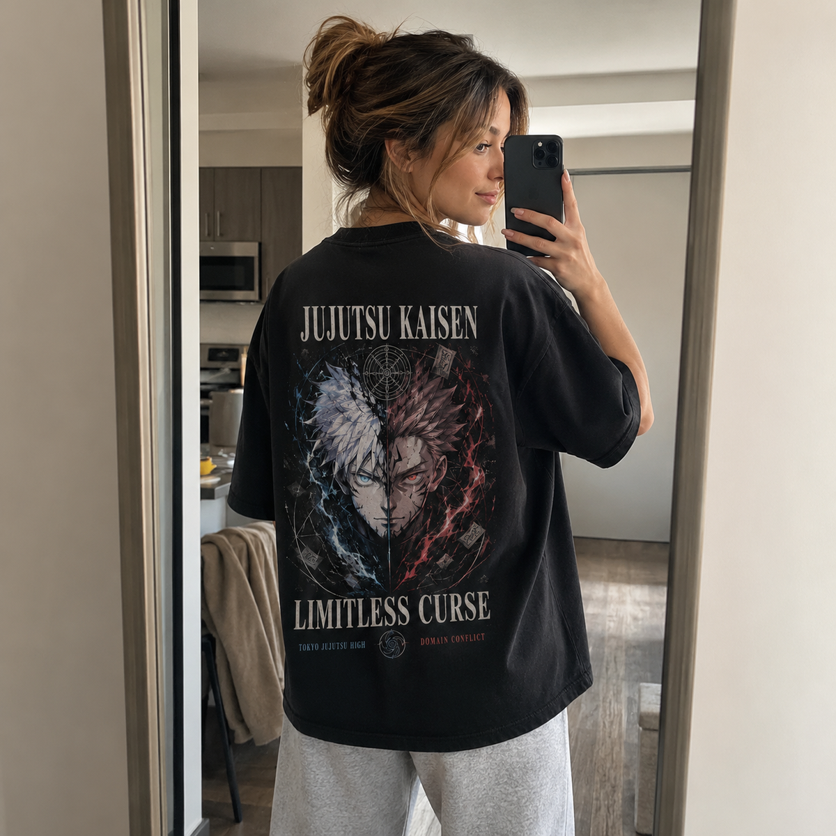 Gojo Satoru & Sukuna Jujutsu Kaisen Anime Graphic Tee - Limitless Curse