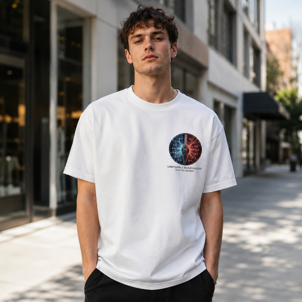 Gojo Satoru & Sukuna Jujutsu Kaisen Anime Graphic Tee - Limitless Malevolent - Style 07