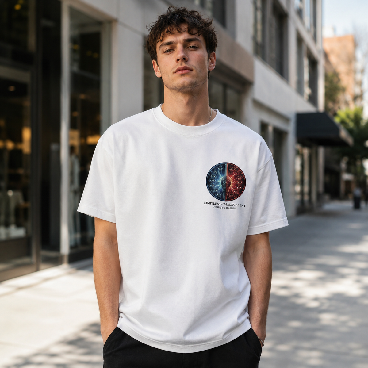 Gojo Satoru & Sukuna Jujutsu Kaisen Anime Graphic Tee - Limitless Malevolent - Style 07