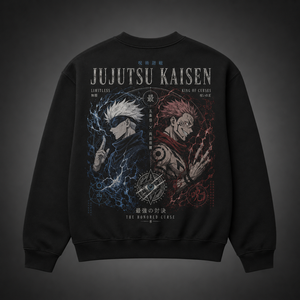 Gojo Satoru & Sukuna Jujutsu Kaisen Anime Sweatshirt - The Honored Curse