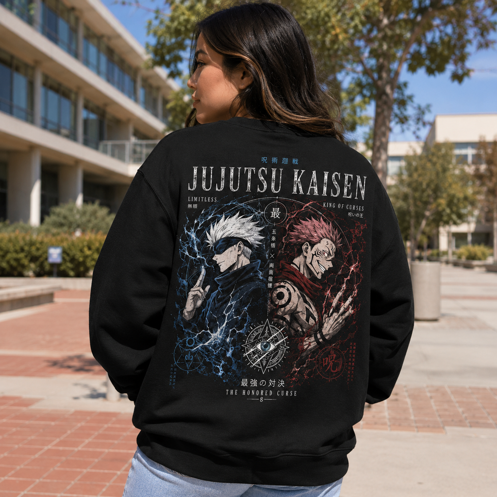 Gojo Satoru & Sukuna Jujutsu Kaisen Anime Sweatshirt - The Honored Curse