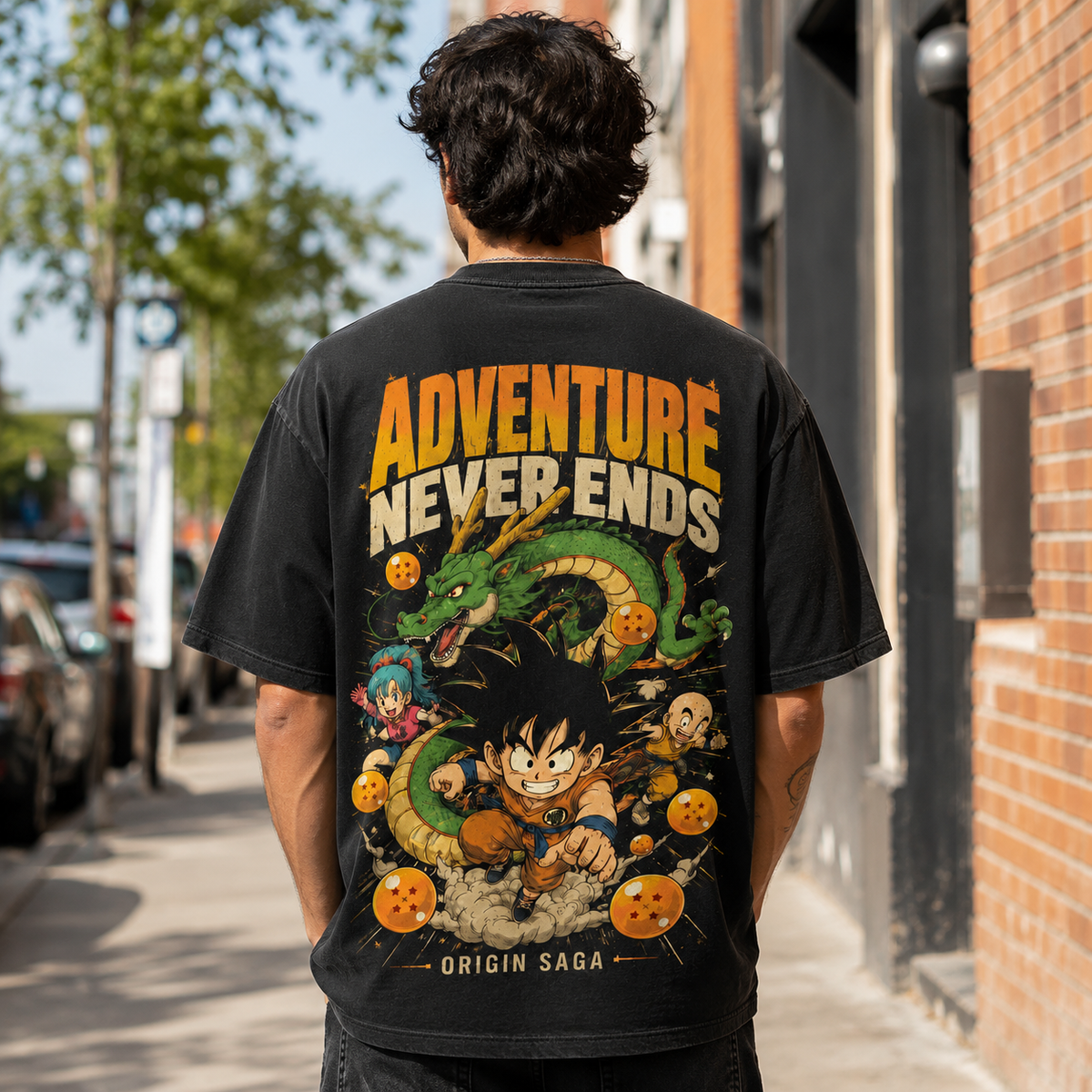 Goku & Bulma Dragon Ball Anime Graphic Tee - Adventure Never Ends