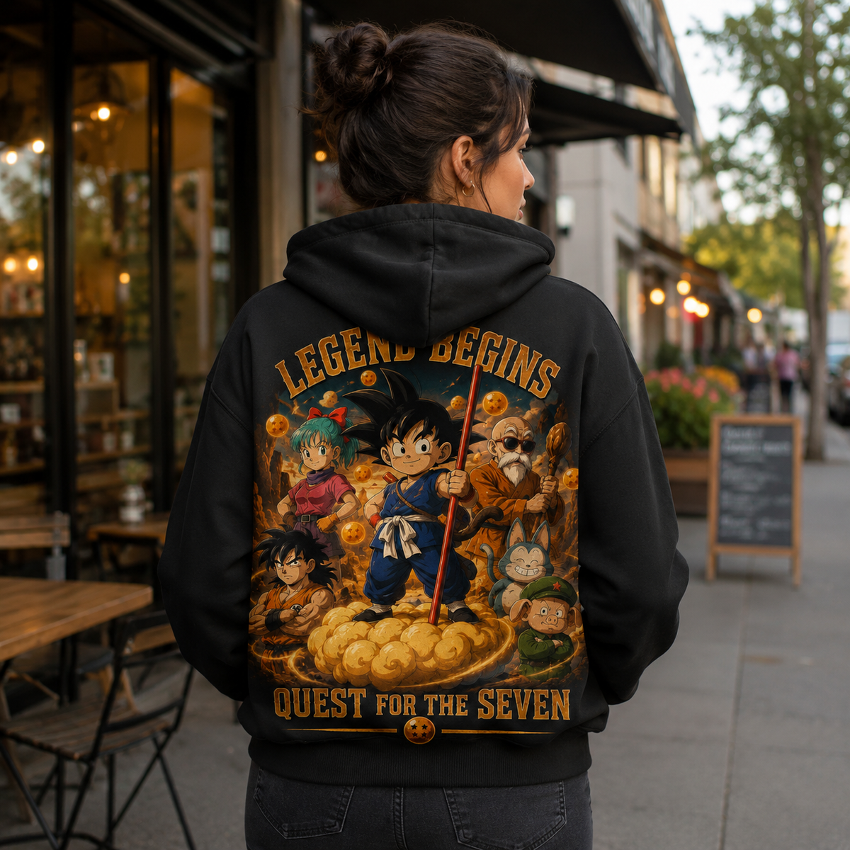Goku & Bulma Dragon Ball Anime Hoodie - Quest For The Seven