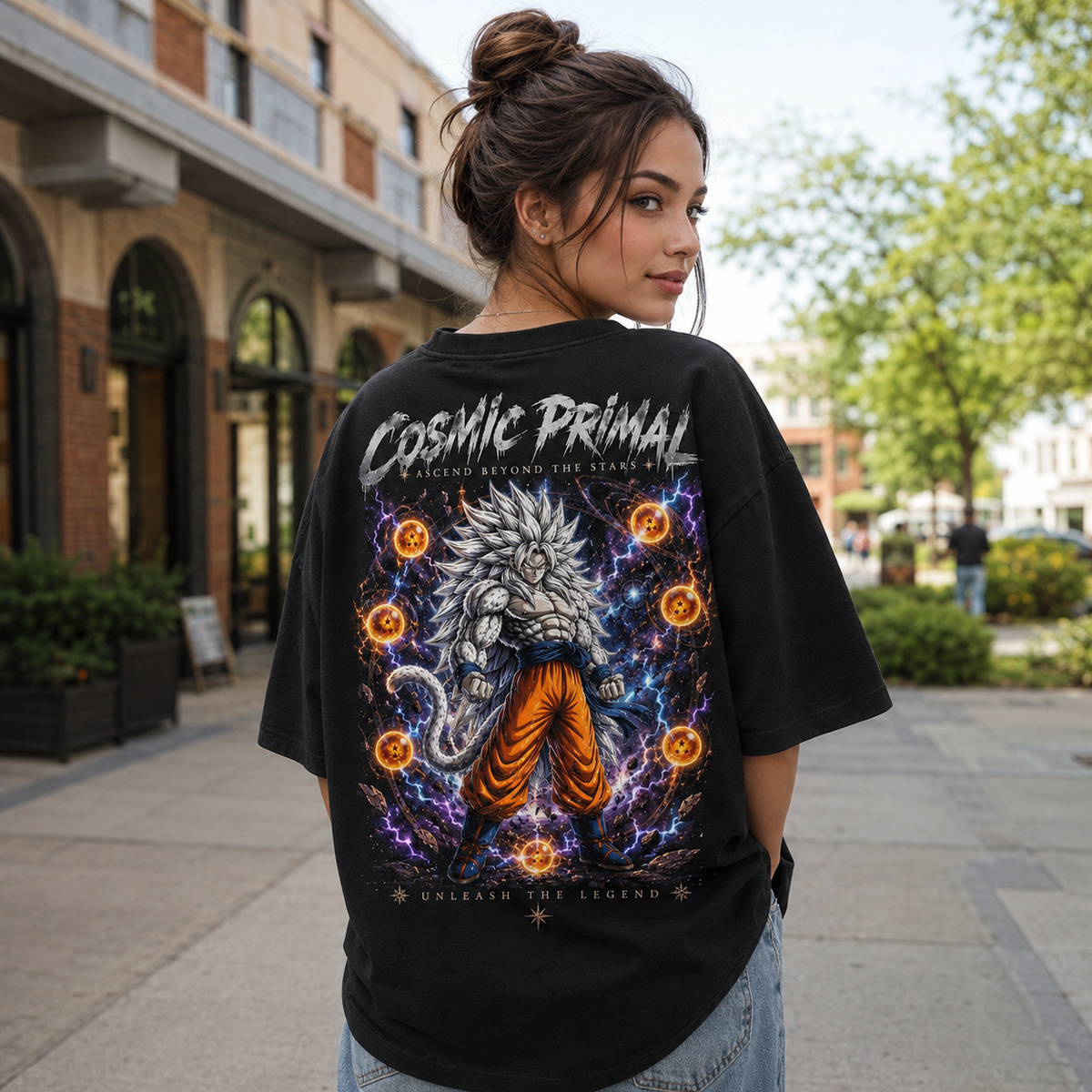 Goku Dragon Ball Anime Graphic Tee - Cosmic Primal