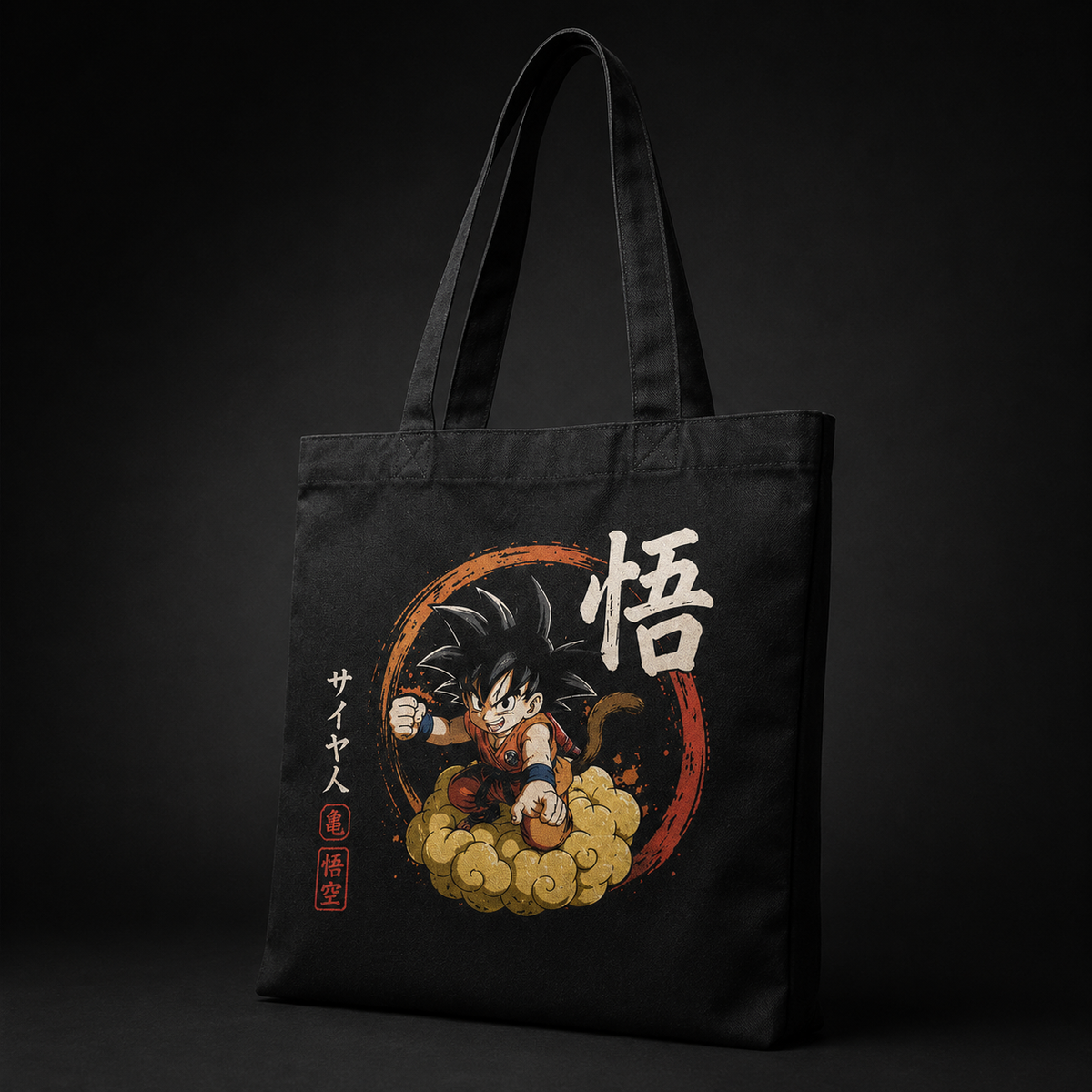 Goku Dragon Ball Anime Canvas Tote Bag - Flying Nimbus Ride