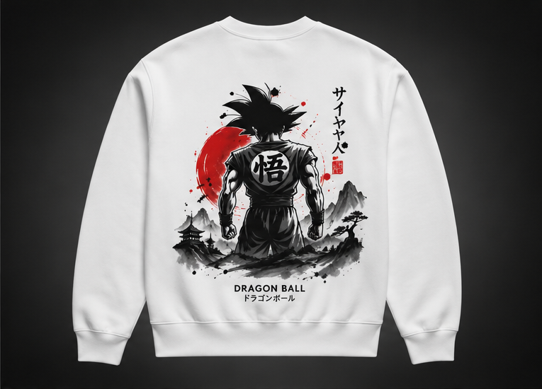 Goku Dragon Ball Anime Sweatshirt - Sumi-e Warrior