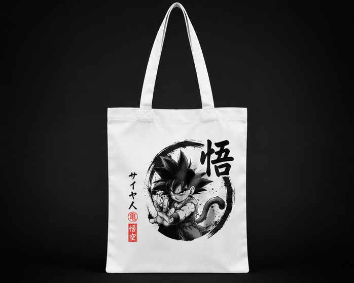 Goku Dragon Ball Anime Canvas Tote Bag - Turtle School Strike