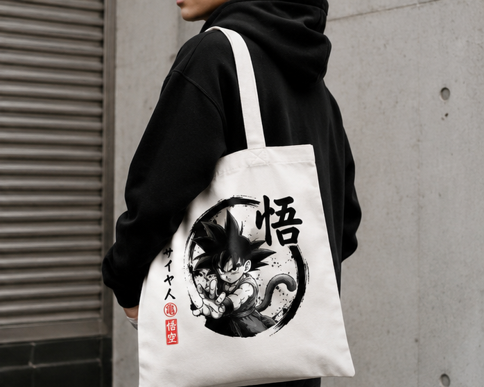 Goku Dragon Ball Anime Canvas Tote Bag - Turtle School Strike