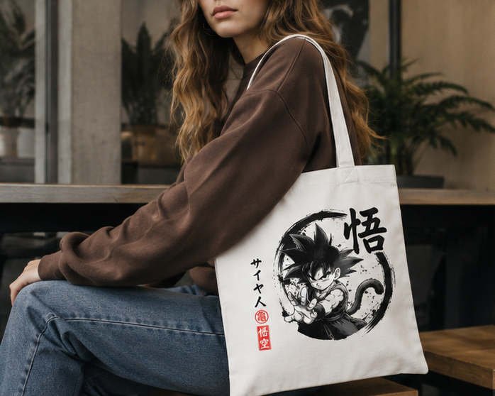 Goku Dragon Ball Anime Canvas Tote Bag - Turtle School Strike
