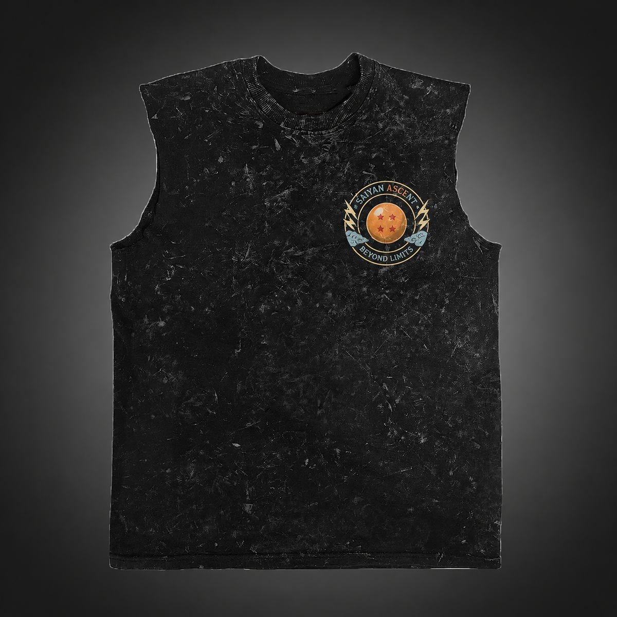 Goku & Gohan Dragon Ball Anime Tank Top - Saiyan Ascent Acid Wash Vest