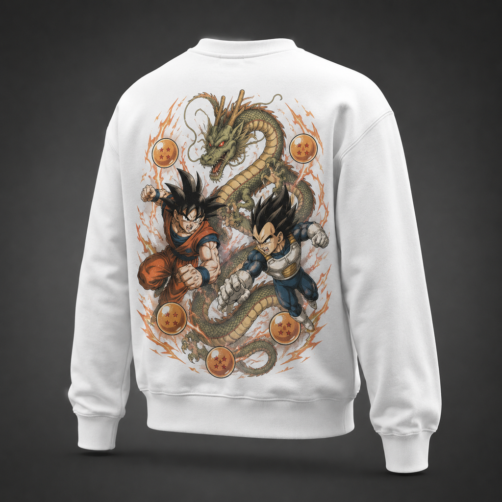 Goku & Vegeta Dragon Ball Anime Sweatshirt - Saiyan Fury