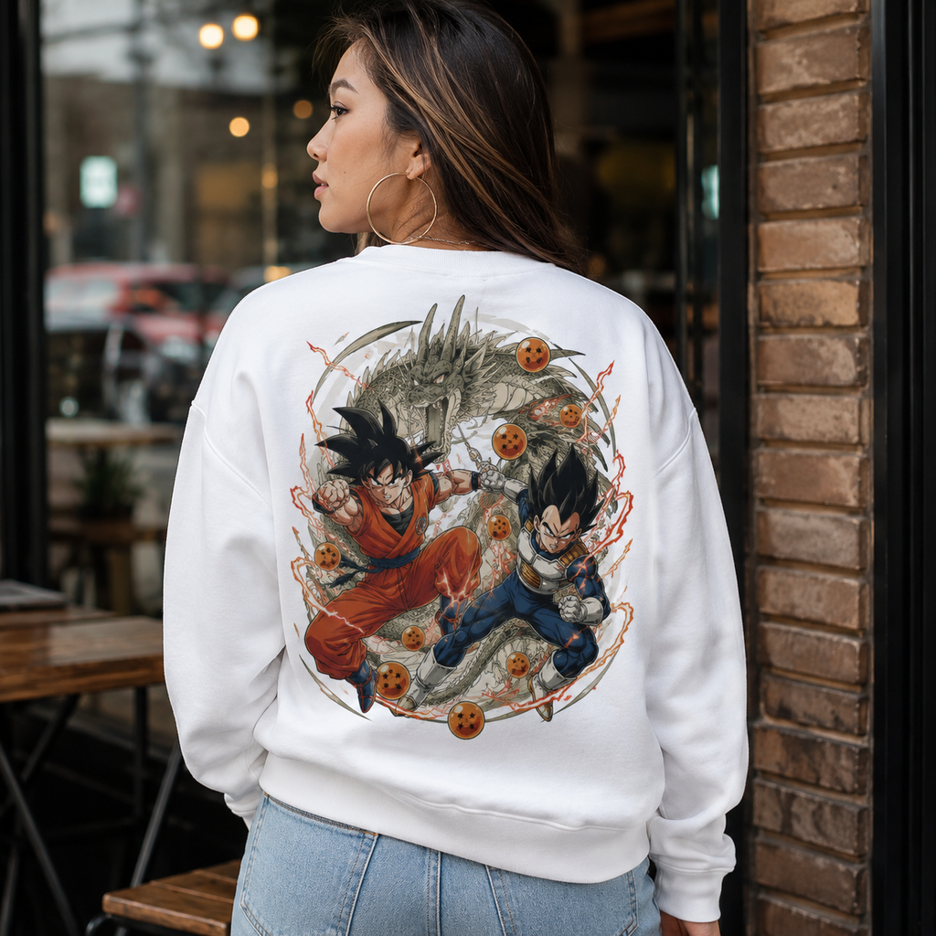 Goku & Vegeta Dragon Ball Anime Sweatshirt - Saiyan Fury