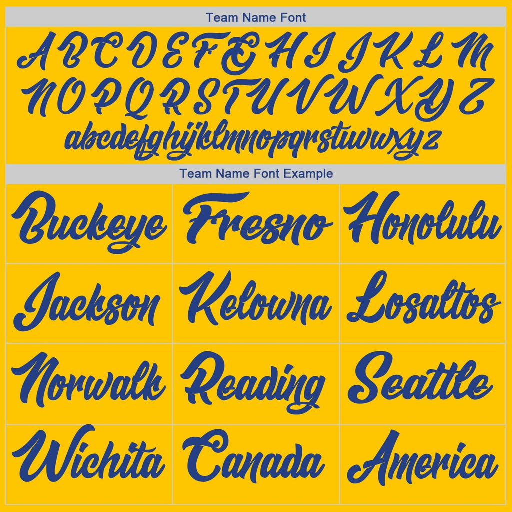 Custom Basketball Jersey - Gold Royal-White Throwback - Style Gold0075