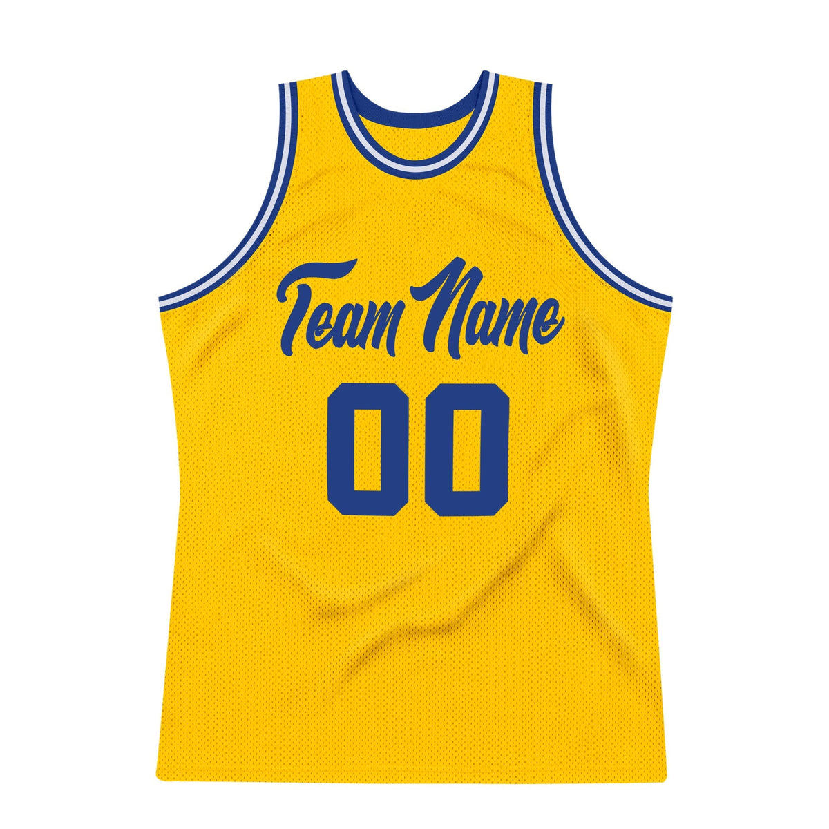 Custom Basketball Jersey - Gold Royal-White Throwback - Style Gold0075