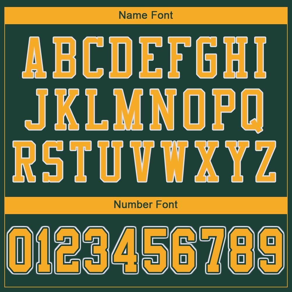 Custom Football Jersey - Green Gold-White Mesh - Style Green0001