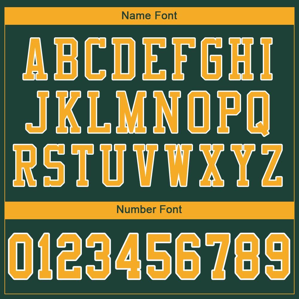 Custom Football Jersey - Green Gold-White Mesh - Style Green0005