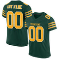Custom Football Jersey - Green Gold-White Mesh - Style Green0005