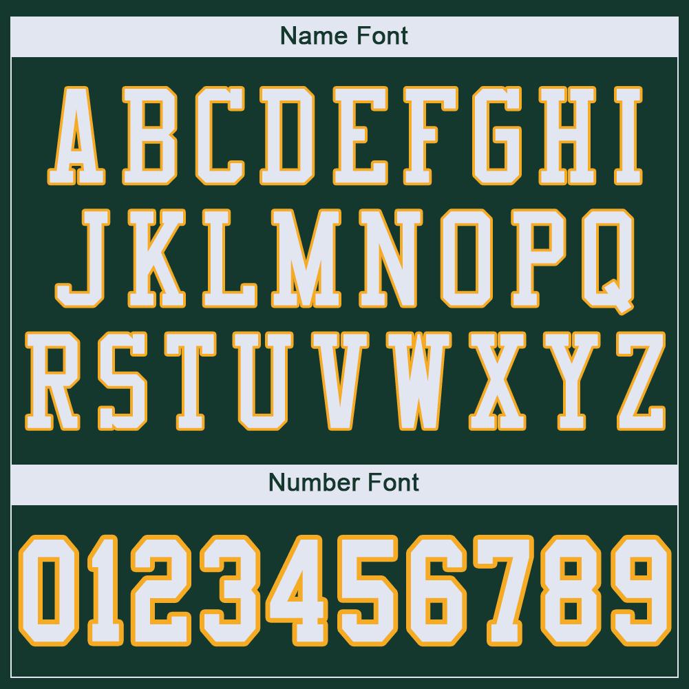 Custom Football Jersey - Green White-Gold Mesh - Style Green0017