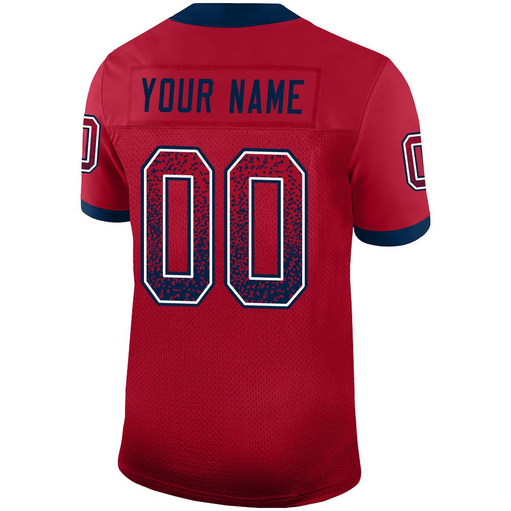 Custom Football Jersey - Red Navy-White Drift Fashion