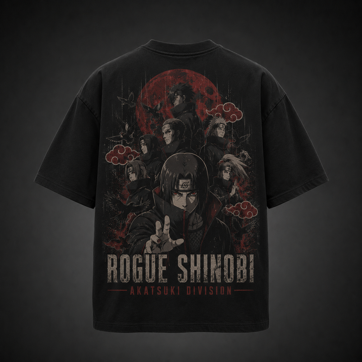 Itachi Uchiha Naruto Anime Graphic Tee - Akatsuki Division