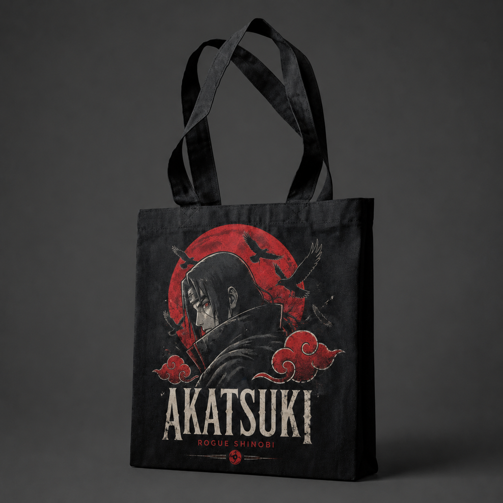 Itachi Uchiha Naruto Anime Canvas Tote Bag - Akatsuki Rogue Shinobi