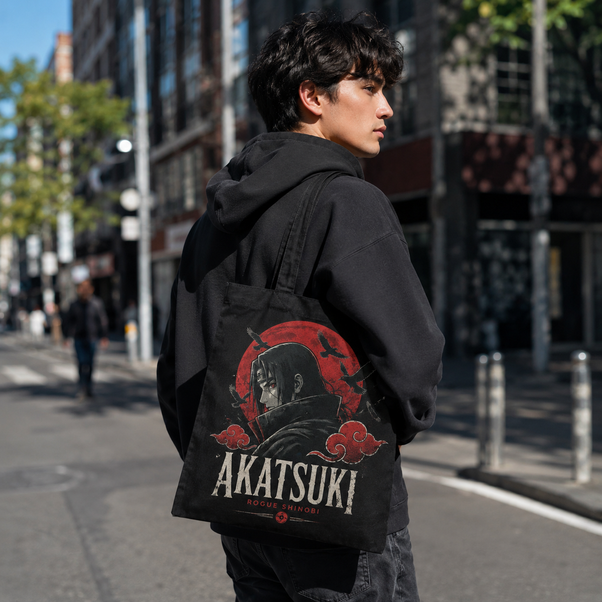 Itachi Uchiha Naruto Anime Canvas Tote Bag - Akatsuki Rogue Shinobi