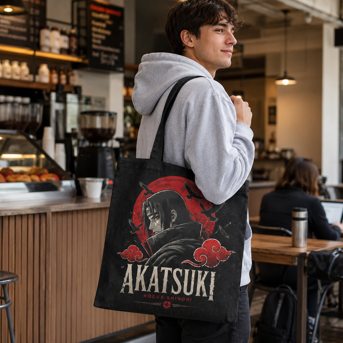Itachi Uchiha Naruto Anime Canvas Tote Bag - Akatsuki Rogue Shinobi