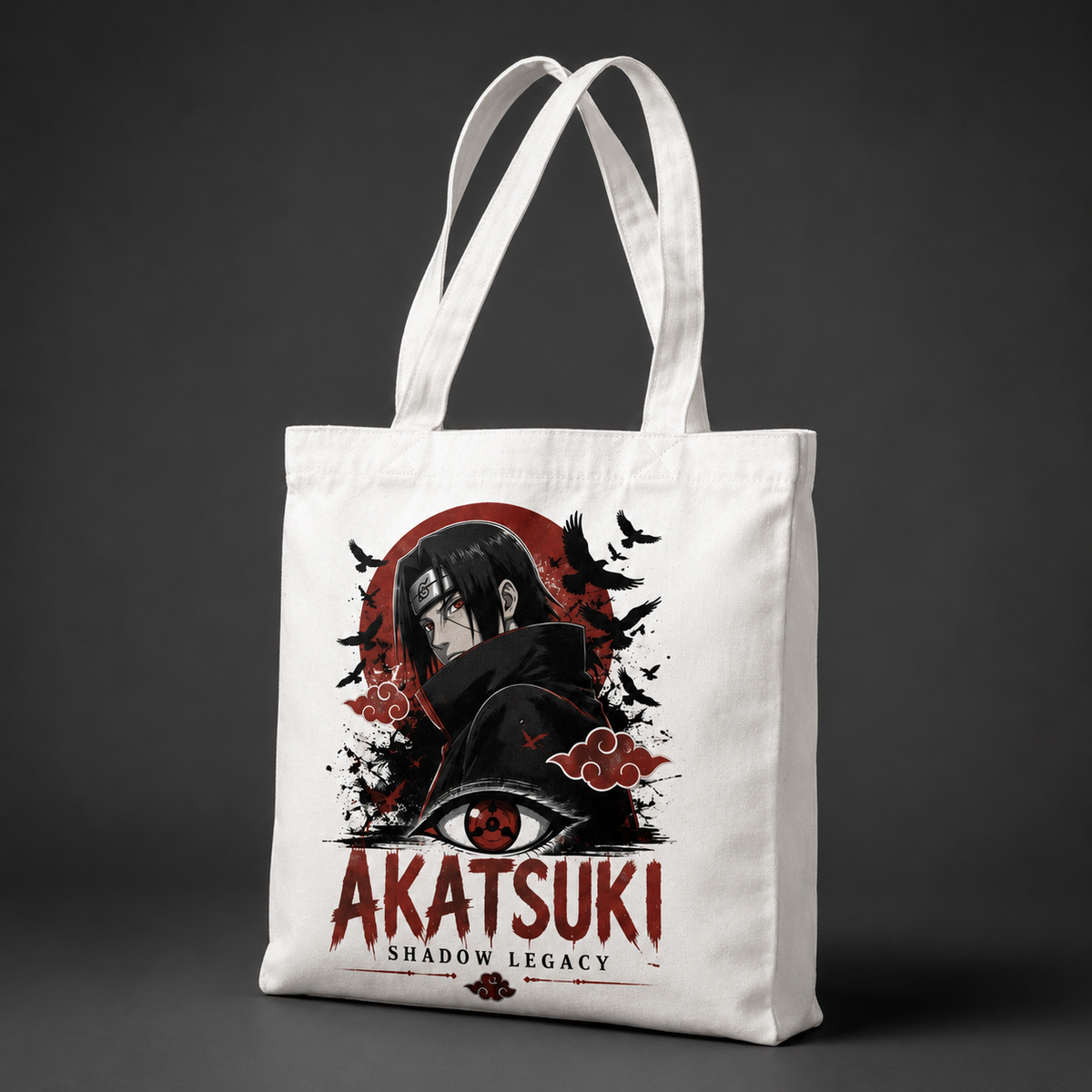 Itachi Uchiha Naruto Anime Canvas Tote Bag - Akatsuki Shadow Legacy