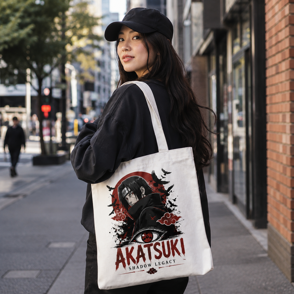 Itachi Uchiha Naruto Anime Canvas Tote Bag - Akatsuki Shadow Legacy
