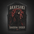 Itachi Uchiha Naruto Anime Tank Top - Akatsuki Shadow Order Acid Wash Vest