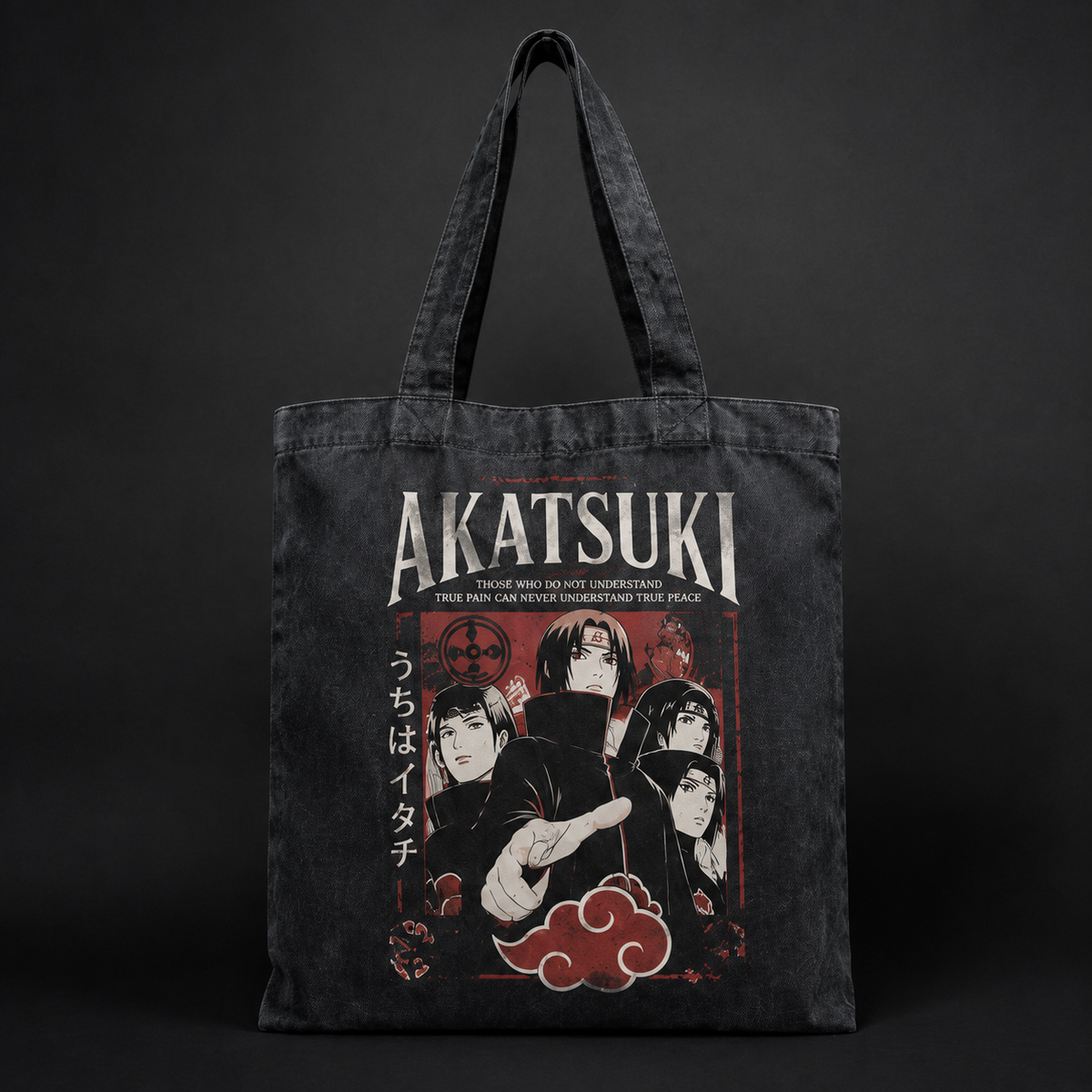 Itachi Uchiha Naruto Anime Canvas Tote Bag - Akatsuki True Pain