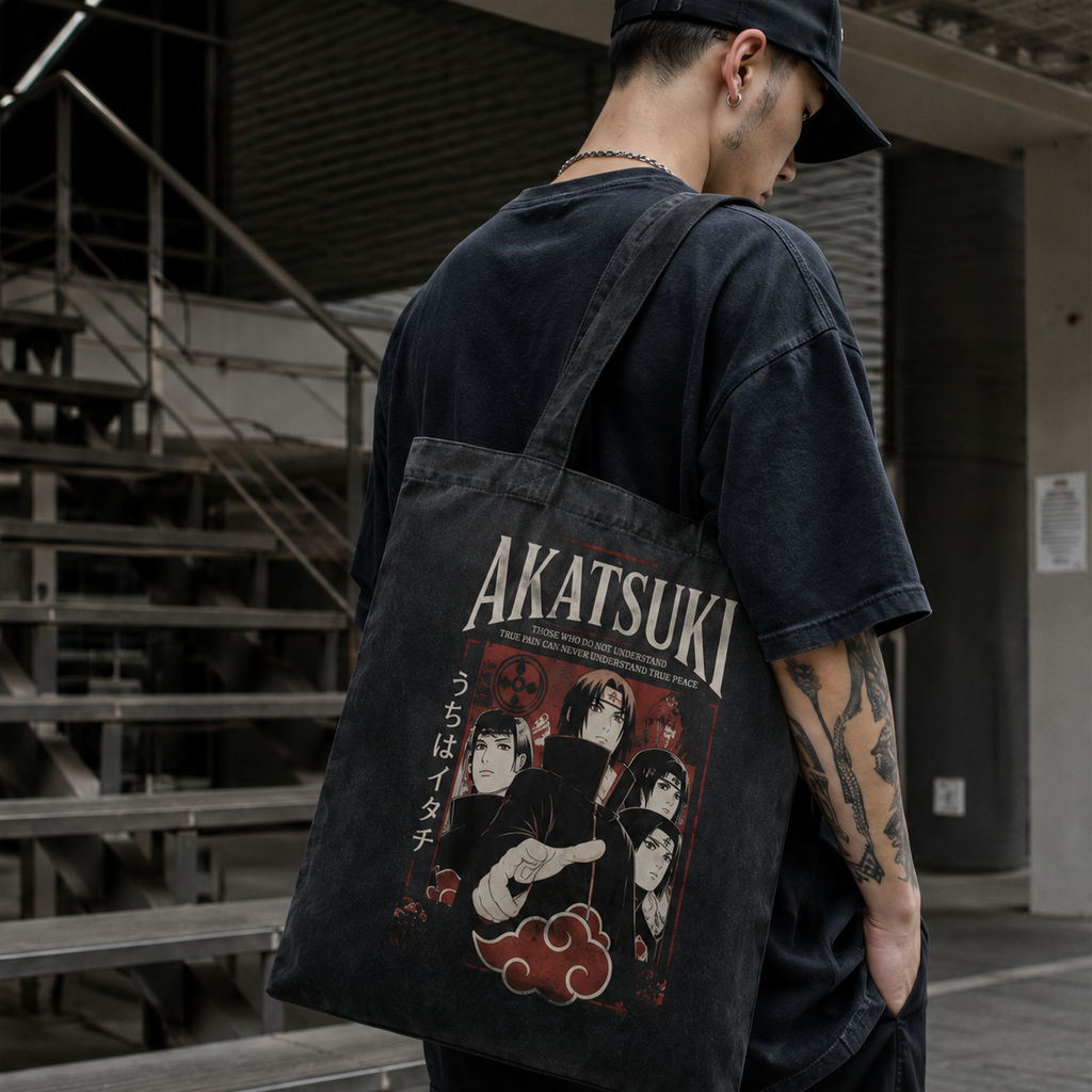 Itachi Uchiha Naruto Anime Canvas Tote Bag - Akatsuki True Pain