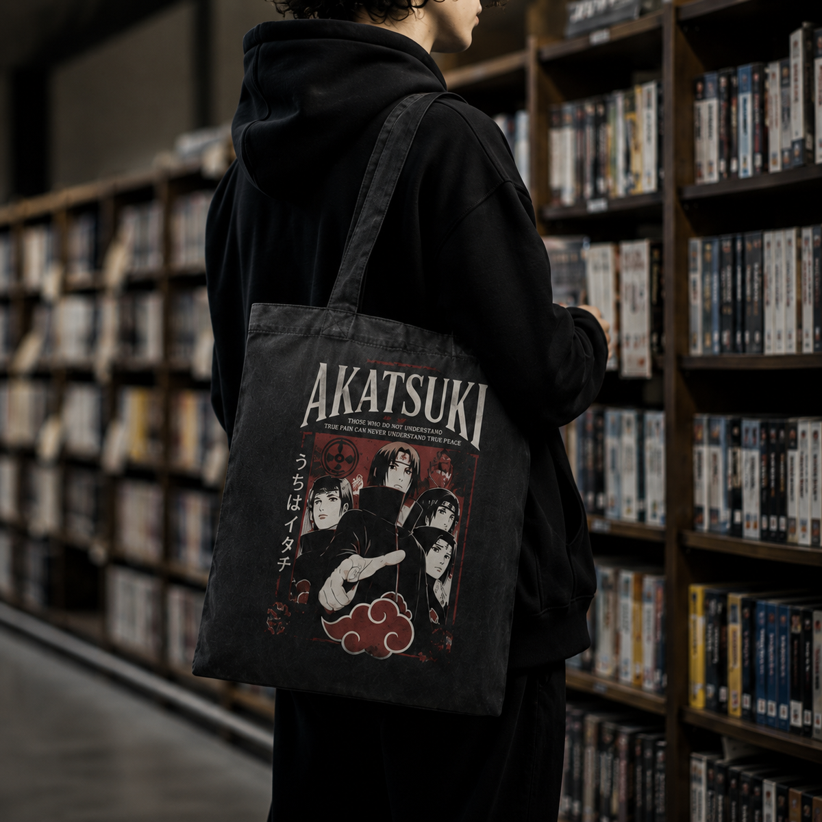 Itachi Uchiha Naruto Anime Canvas Tote Bag - Akatsuki True Pain