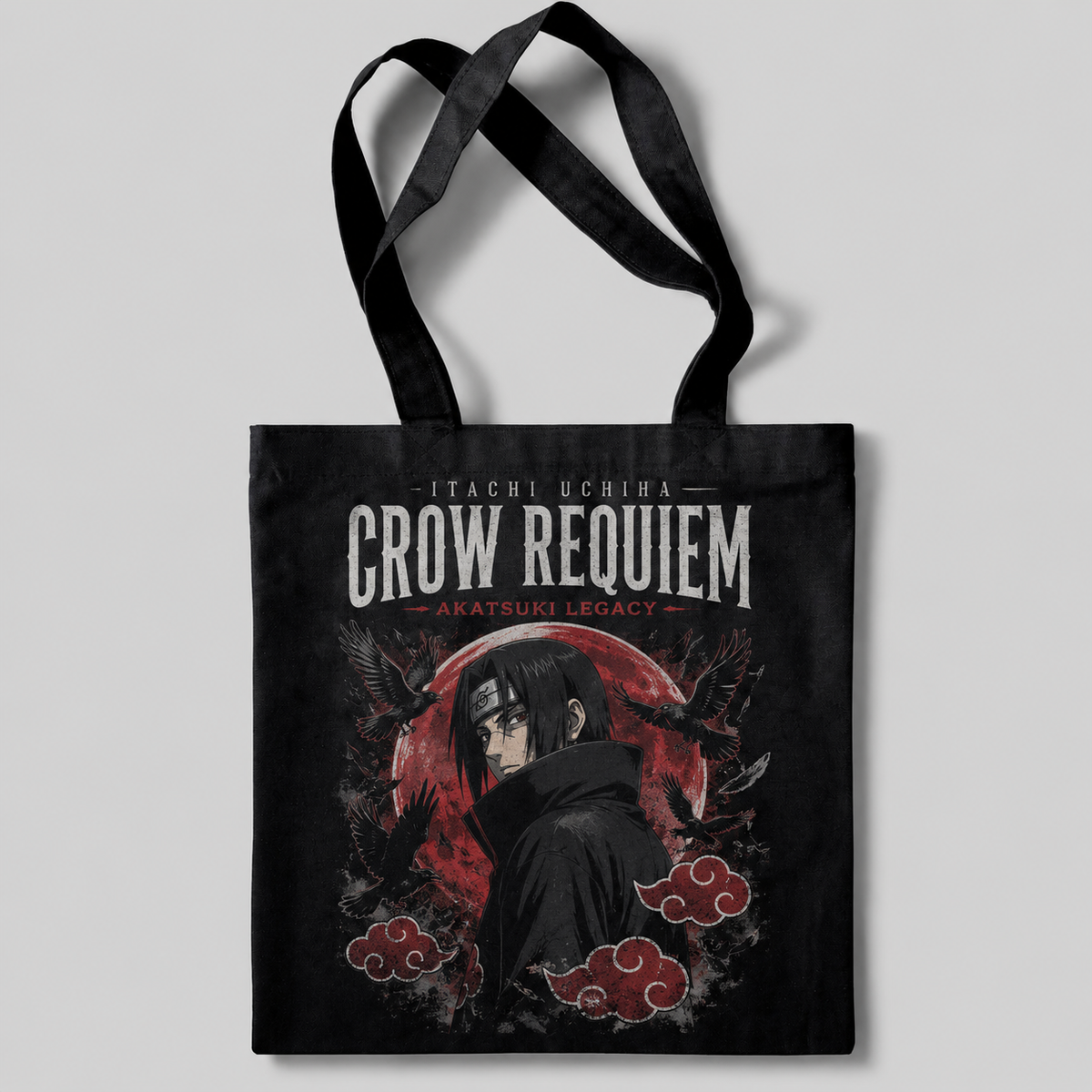 Itachi Uchiha Naruto Anime Canvas Tote Bag - Crow Requiem