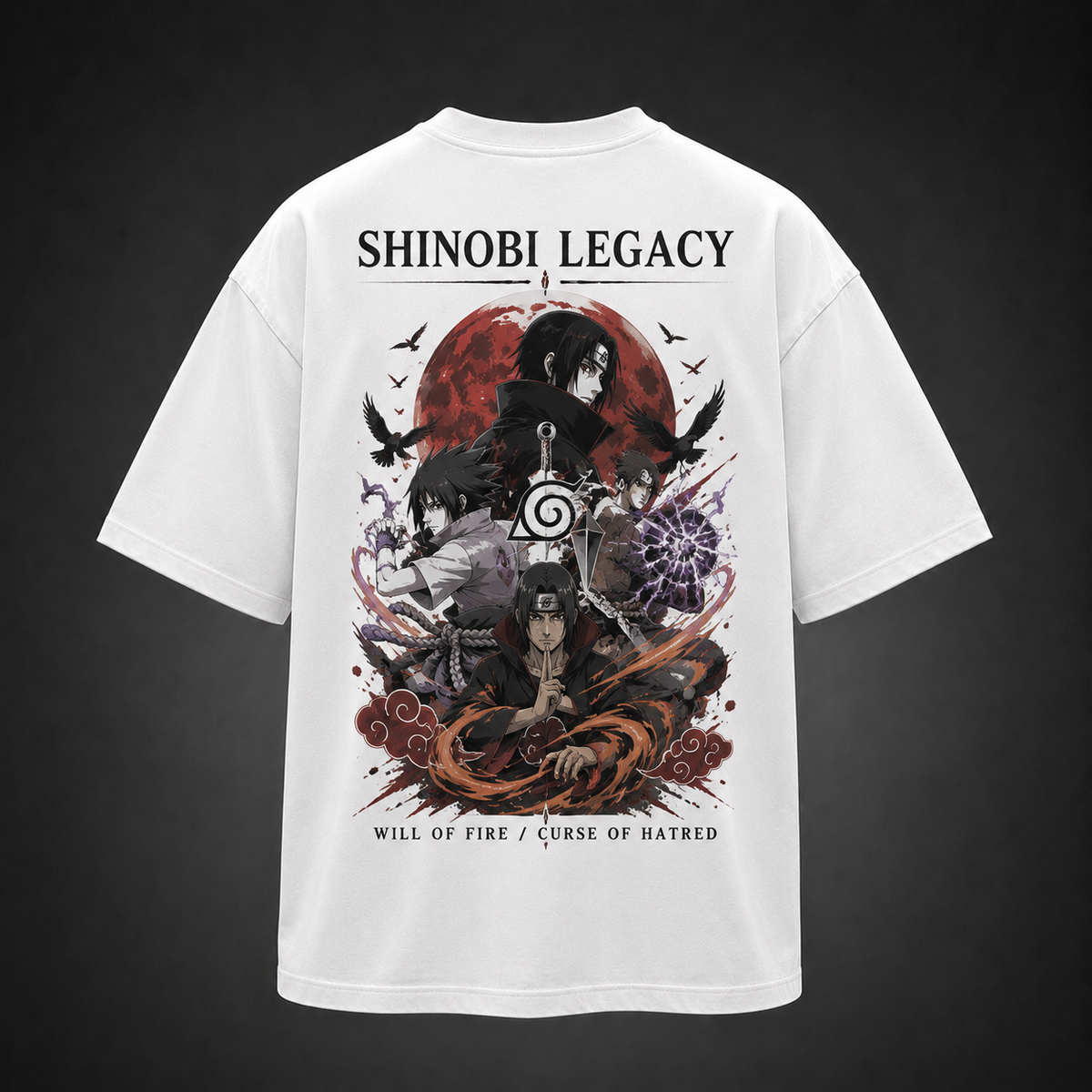 Itachi Uchiha Naruto Anime Graphic Tee - Curse Of Hatred