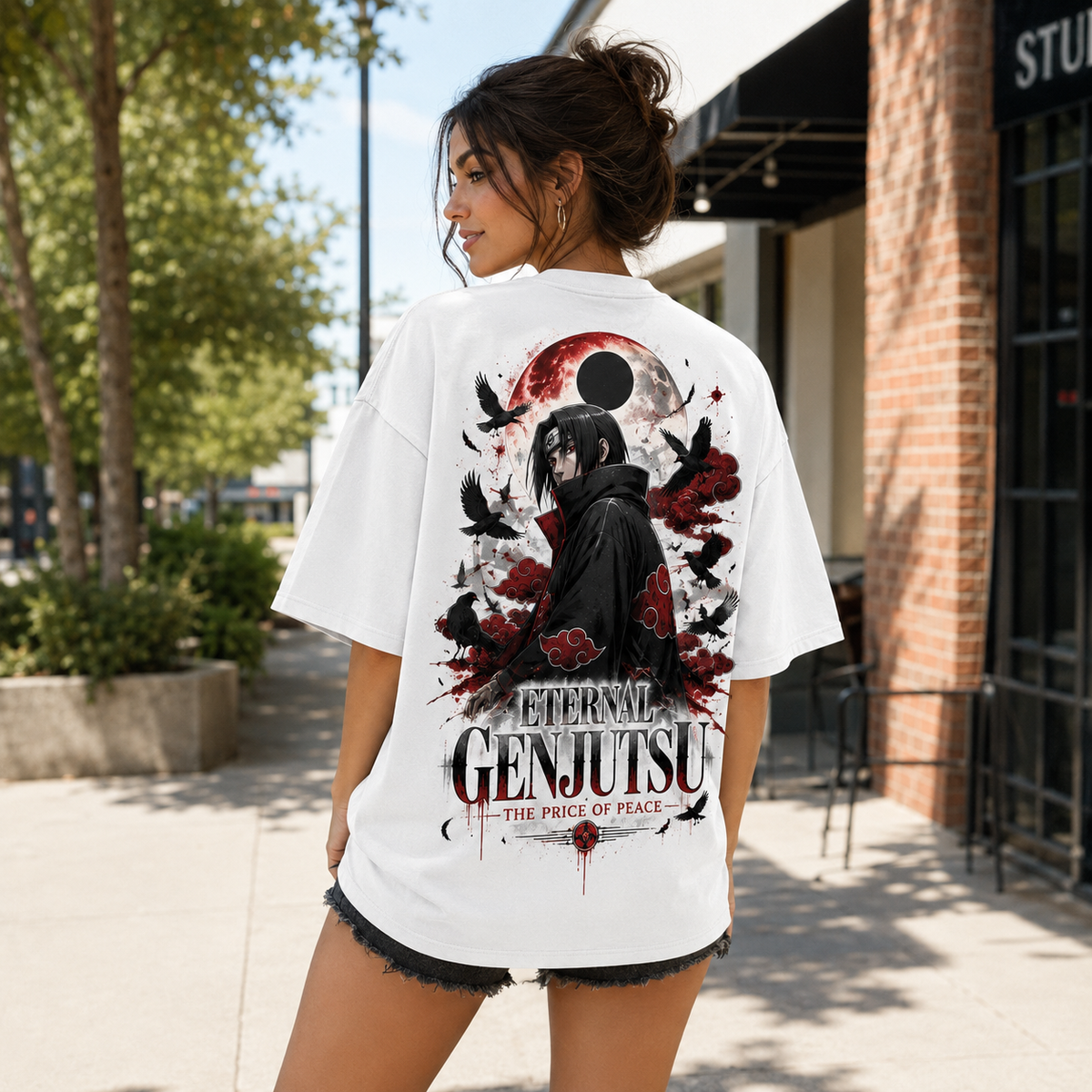 Itachi Uchiha Naruto Anime Graphic Tee - Eternal Genjutsu