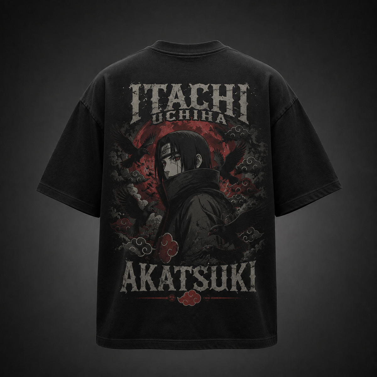 Itachi Uchiha Naruto Anime Graphic Tee - Itachi Akatsuki Crows