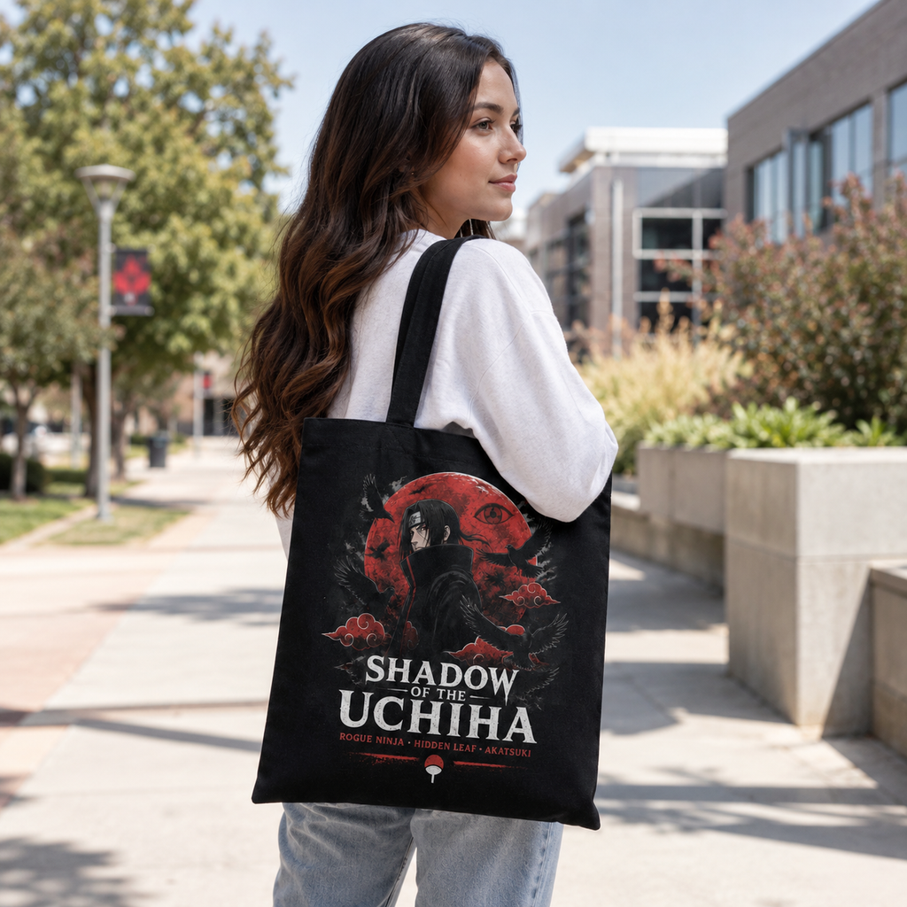 Itachi Uchiha Naruto Anime Canvas Tote Bag - Shadow Of The Uchiha