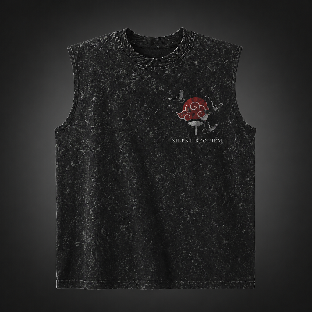 Itachi Uchiha Naruto Anime Tank Top - The Price Of Peace Acid Wash Vest