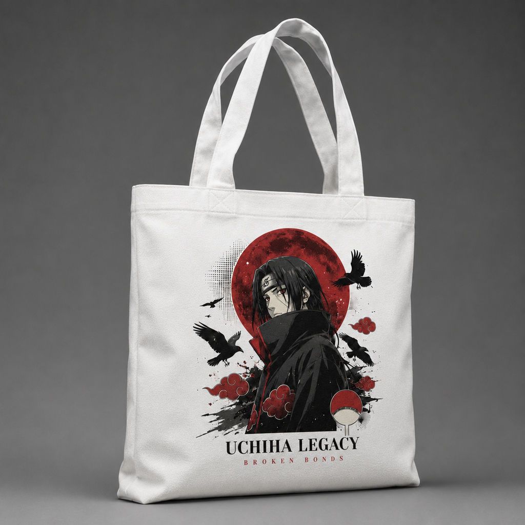 Itachi Uchiha Naruto Anime Canvas Tote Bag - Uchiha Broken Bonds