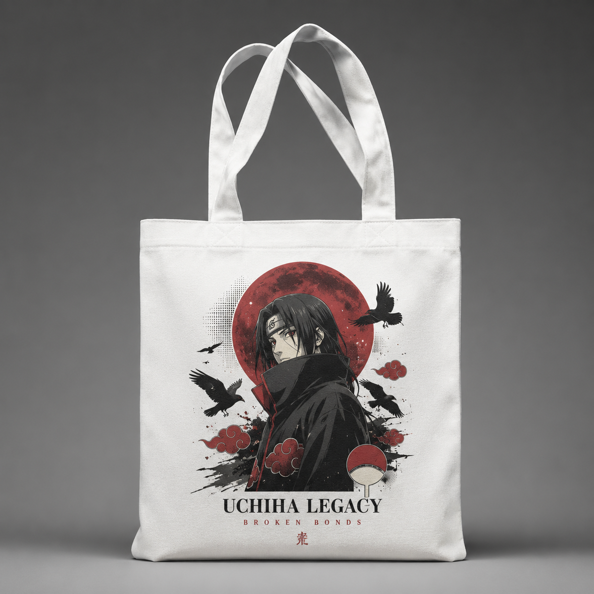 Itachi Uchiha Naruto Anime Canvas Tote Bag - Uchiha Broken Bonds