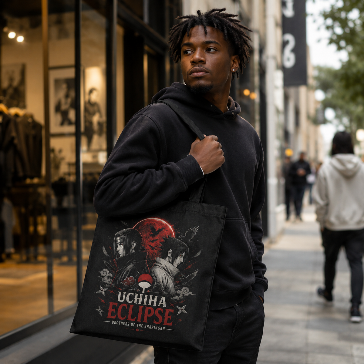 Itachi Uchiha Naruto Anime Canvas Tote Bag - Uchiha Eclipse