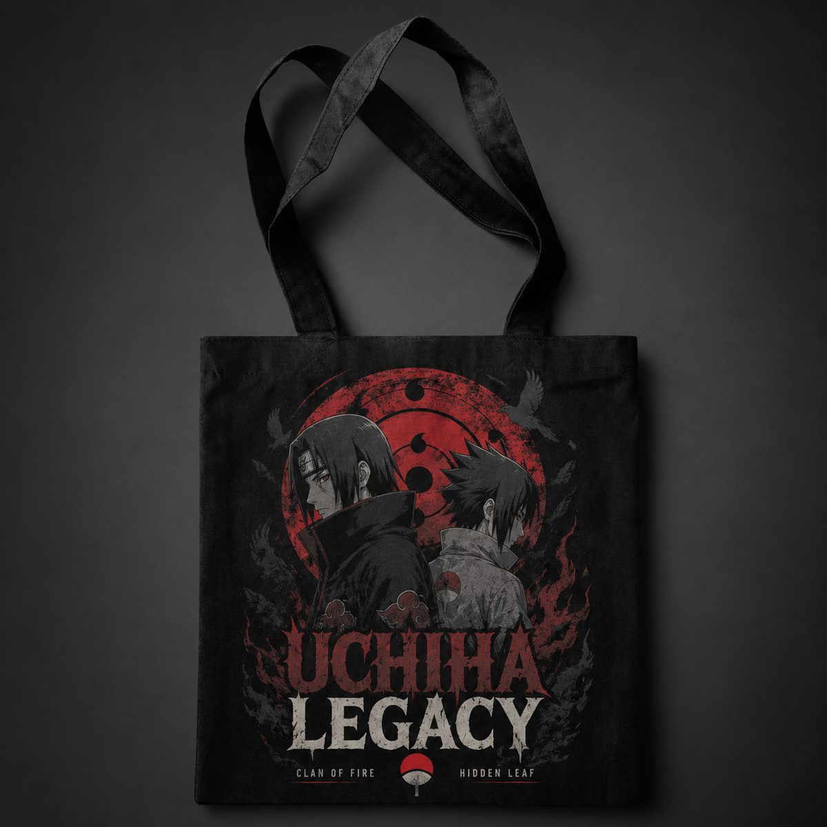 Itachi Uchiha Naruto Anime Canvas Tote Bag - Uchiha Legacy Duo
