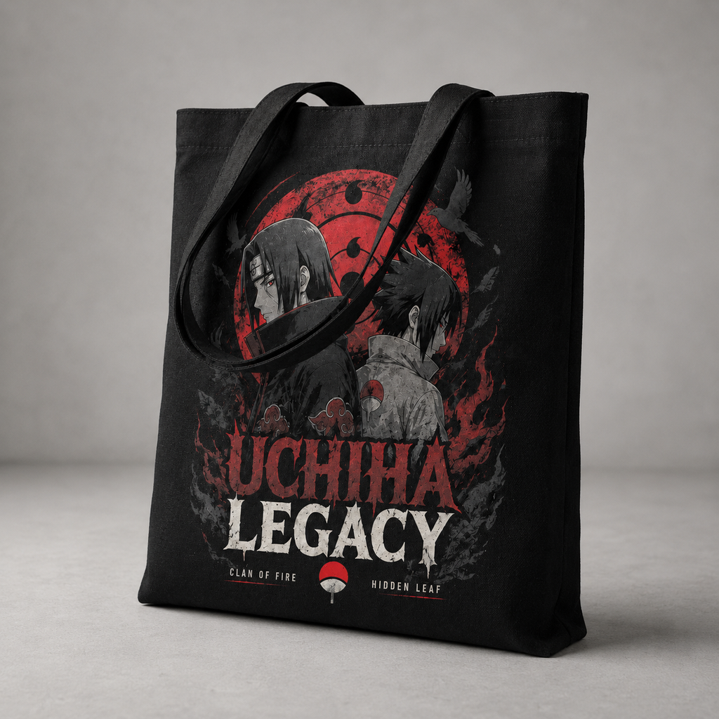Itachi Uchiha Naruto Anime Canvas Tote Bag - Uchiha Legacy Duo