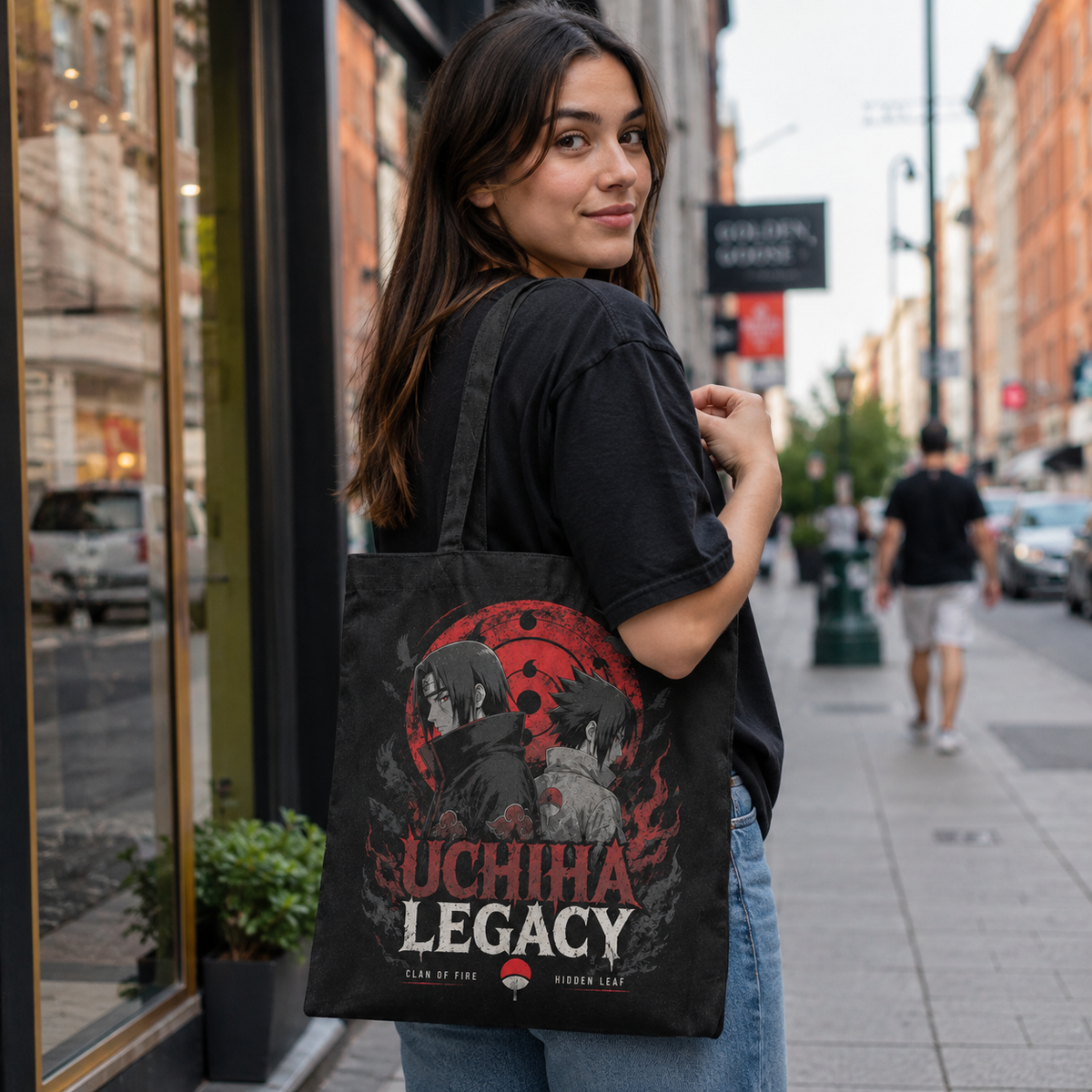 Itachi Uchiha Naruto Anime Canvas Tote Bag - Uchiha Legacy Duo