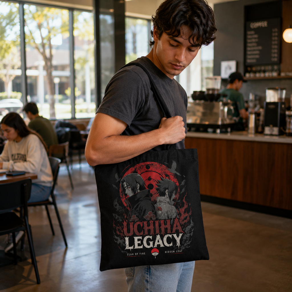 Itachi Uchiha Naruto Anime Canvas Tote Bag - Uchiha Legacy Duo