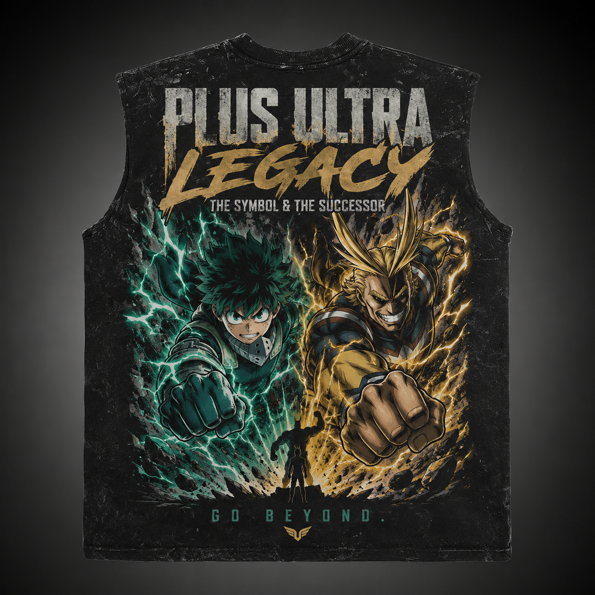 Izuku Midoriya, All Might My Hero Academia Anime Tank Top - Plus Ultra Legacy Acid Wash Vest