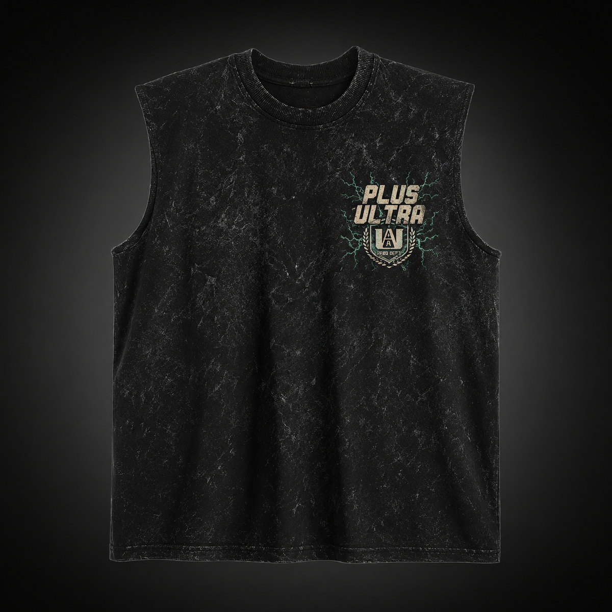 Izuku Midoriya/Deku My Hero Academia Anime Tank Top - One For All Hero Dept Acid Wash Vest