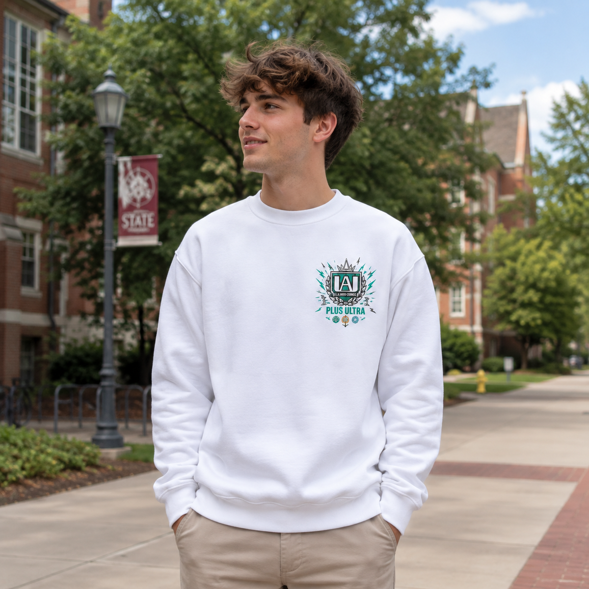 Izuku Midoriya, Katsuki Bakugo, Shoto Todoroki My Hero Academia Anime Sweatshirt - Trio Panels