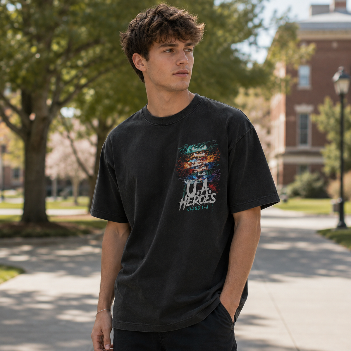 Izuku Midoriya, Katsuki Bakugo, Shoto Todoroki My Hero Academia Anime Graphic Tee - Heroic Eyes
